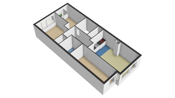Floorplan - Mathenesserweg 127A02, 3027 HM Rotterdam